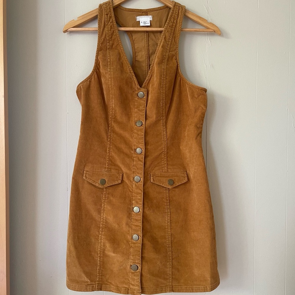 Cooperative Corduroy Button Down Mini Dress - Size S